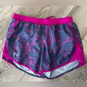 Under Armour Women's Pink and Gray Shorts